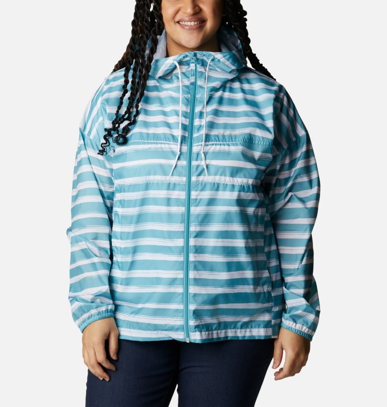 Women\'s Columbia Flash Challenger Novelty Windbreaker Jackets Stripe | Plus Size CA-L610C
